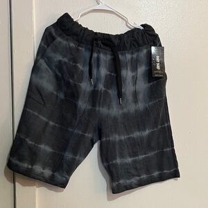 Men's Charcoal Tie-Dye Athletic Shorts